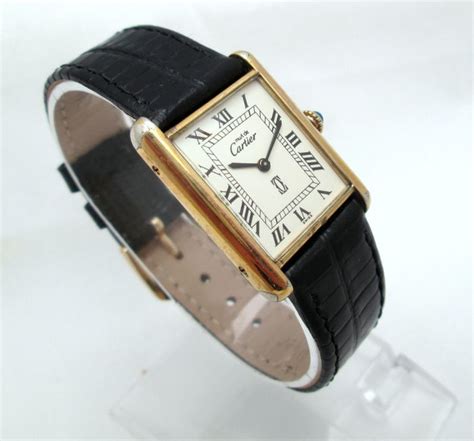 vintage cartier watch men|refurbished cartier watches.